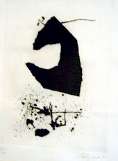 Giuseppe Santomaso Radierung Etching B/W 1974 